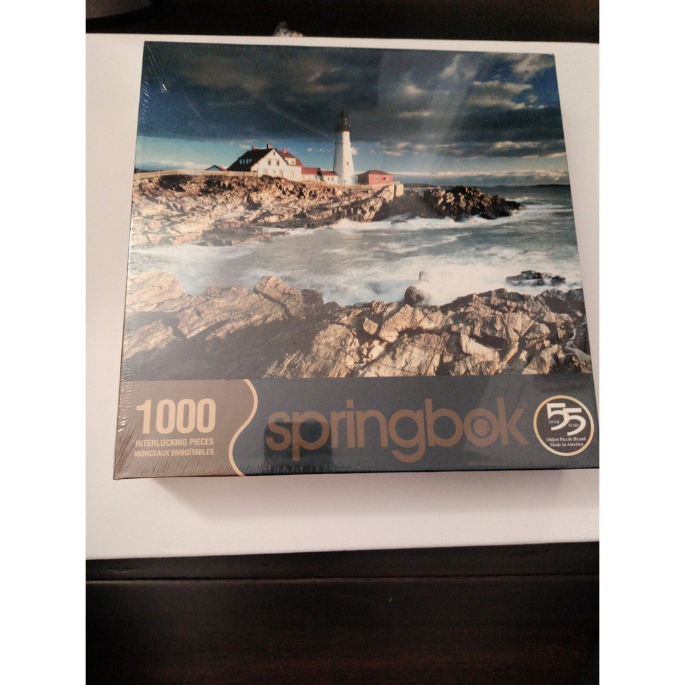 LIGHTHOUSE - PORTLAND HEAD, MAINE Springbok 1000 pc Jigsaw Puzzle NIB
